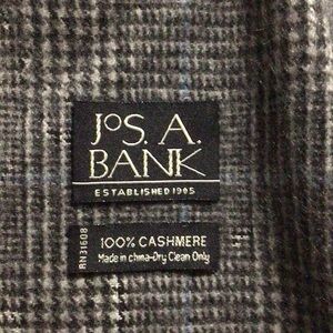 Jos. A. Bank Charcoal and Blue Cashmere Scarf